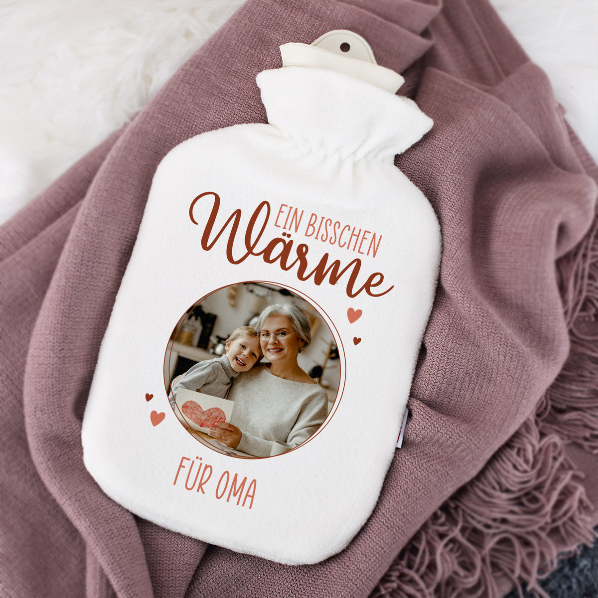 Personalisierte Wärmflasche mit Foto & Name