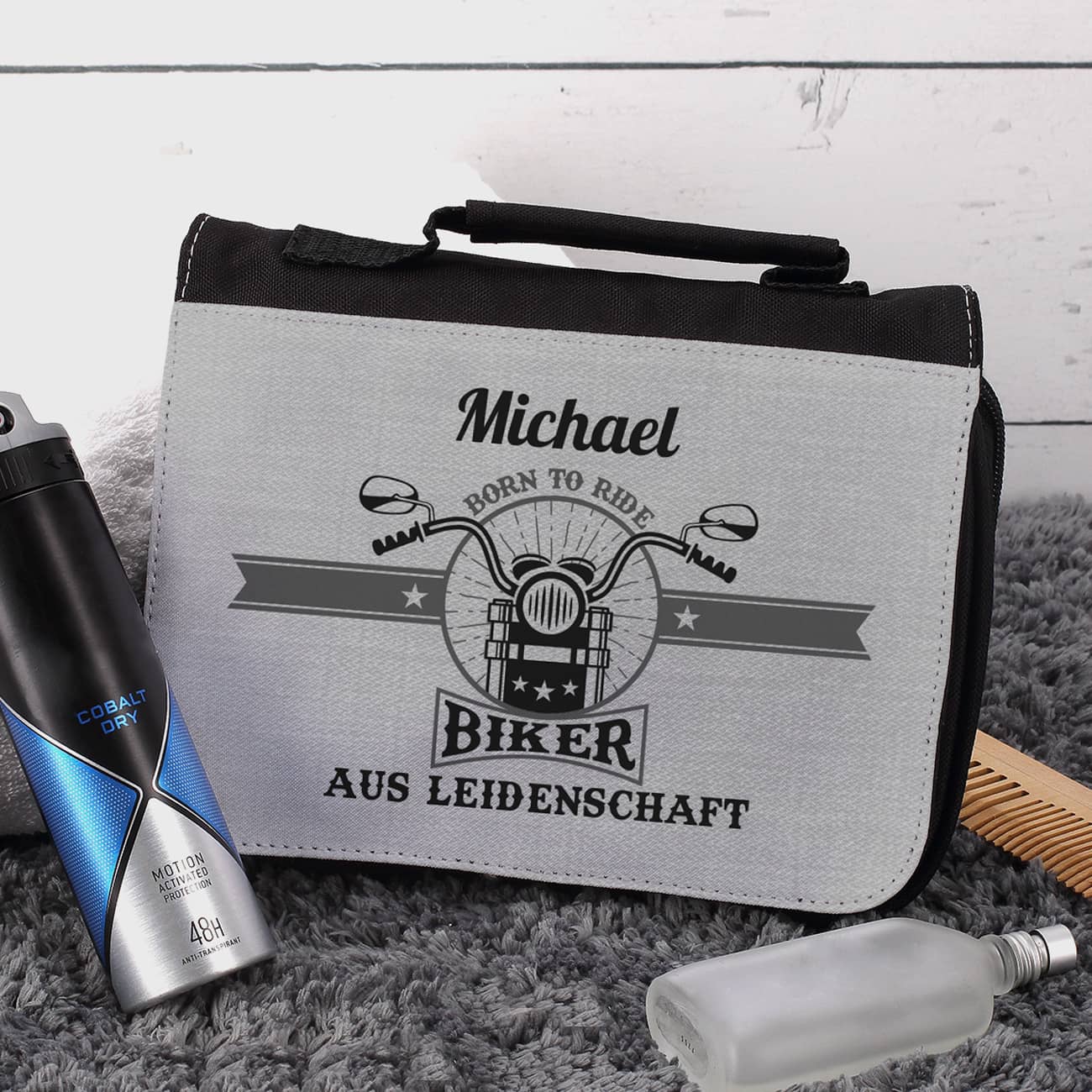 Biker aus Leidenschaft - Kulturtasche für Motorradfahrer