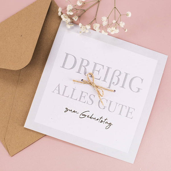 Papyrus Geburtstagskarte Zum 30. – „Hello 30“ Mit Metallic-Folie & Hochwertigem Design