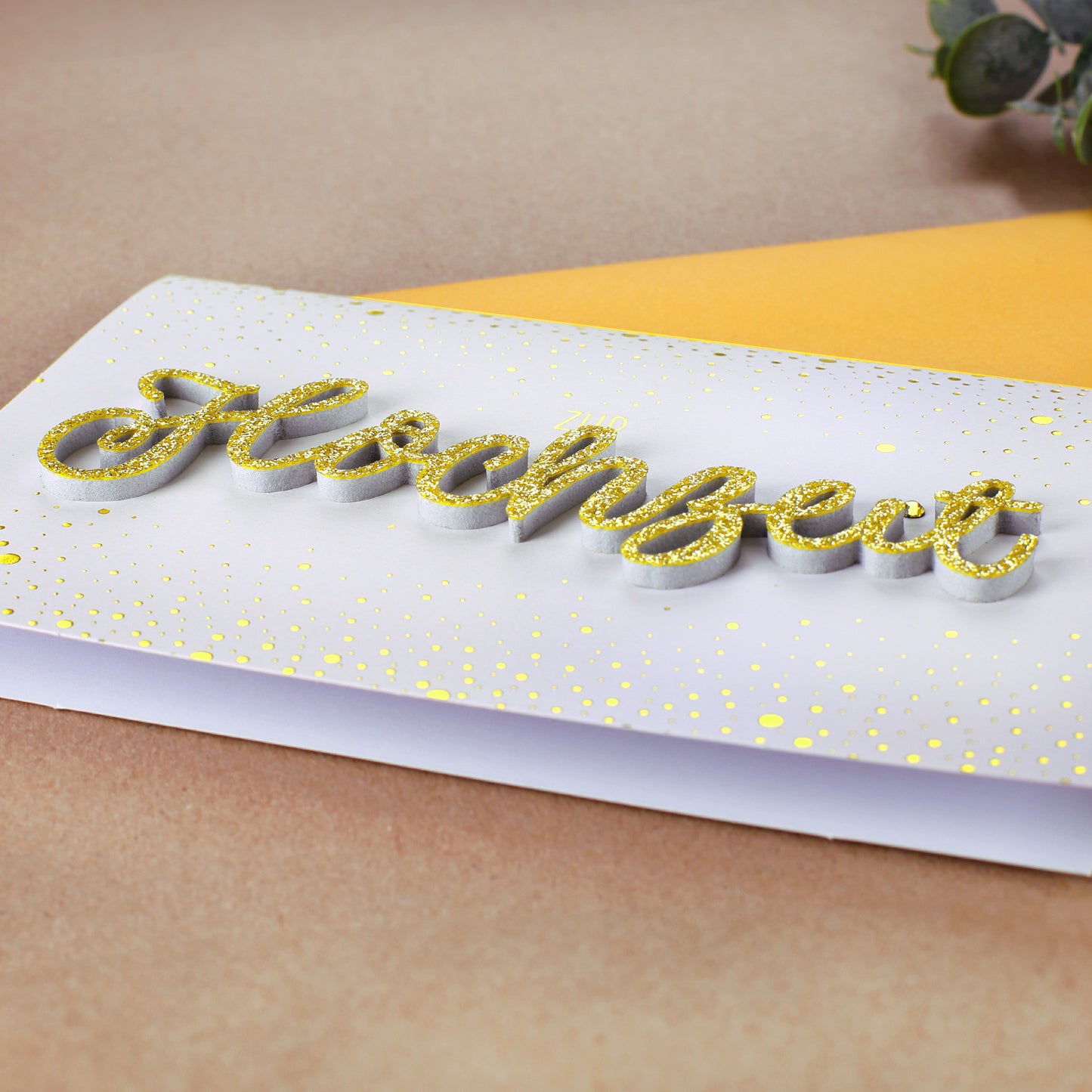 Glückwunschkarte zur Hochzeit mit 3D-Element