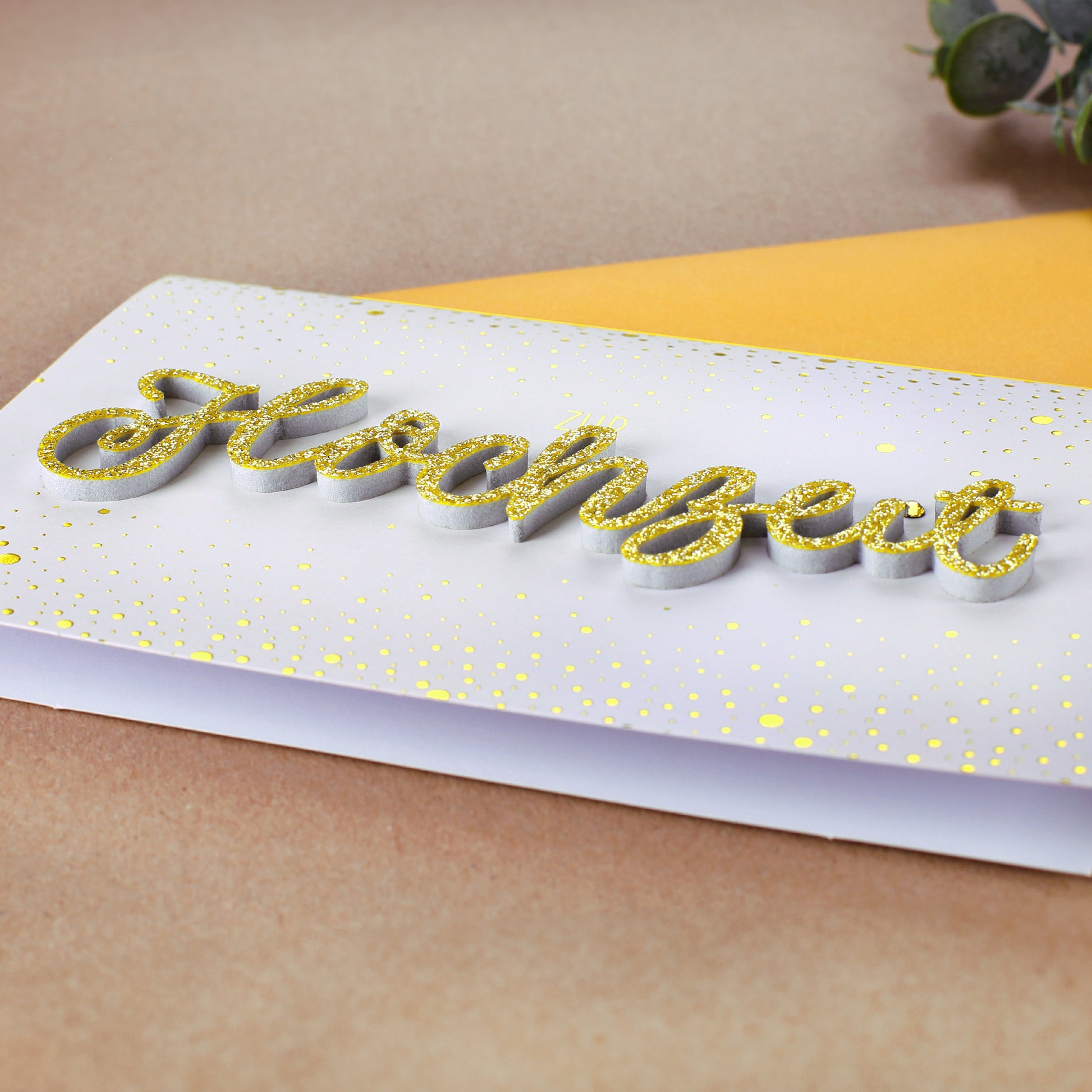 Glückwunschkarte zur Hochzeit mit 3D-Element