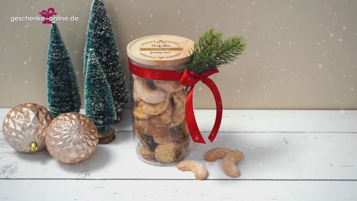 Vorratsglas Idee zu Weihnachten für Plätzchen
