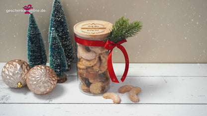 Vorratsglas Idee zu Weihnachten für Plätzchen
