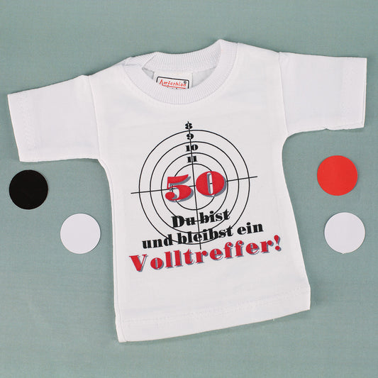 Mini T-Shirt für Flaschen zum 50. Geburtstag