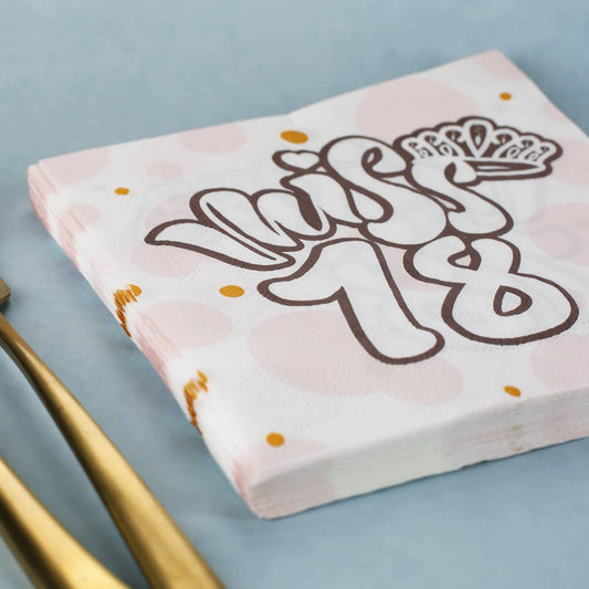 Servietten zum 18. Geburtstag