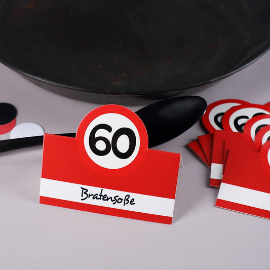 Buffetbeschriftung 60. Geburtstag