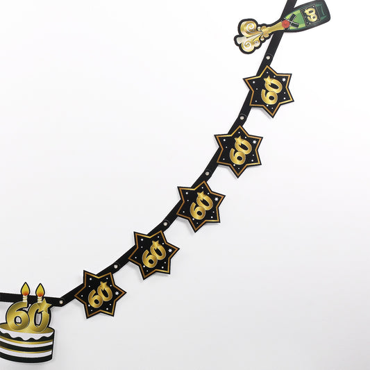 Geburtstagsgirlande Star zum 60. Geburtstag