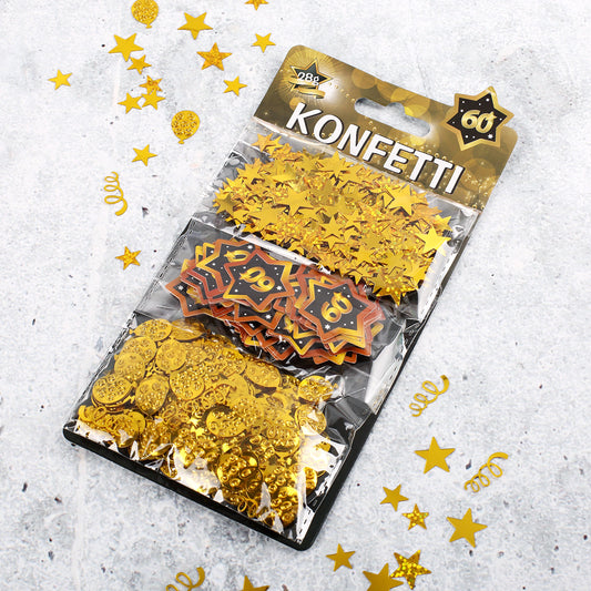 3er Set Konfetti Star zum 60. Geburtstag
