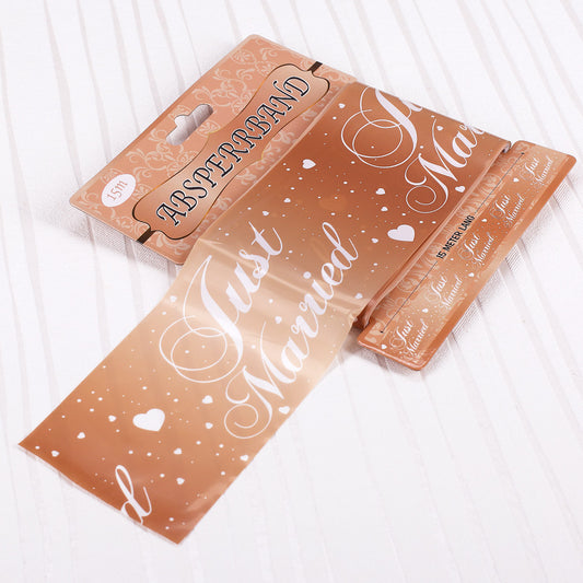 Absperrband zur Hochzeit