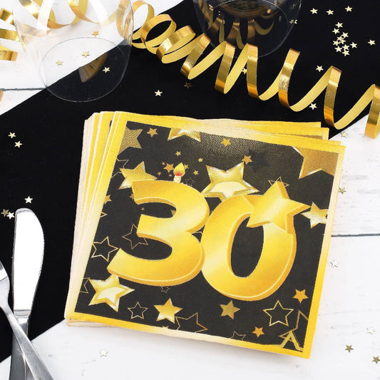 20 Servietten zum 30. Geburtstag - Star